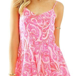 NWT Lilly Pulitzer Kyla Romper in Pink Pout PBJ